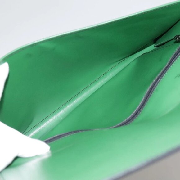 LOUIS VUITTON Epi Document case Clutch Bag Green LV - Picture 12 of 16